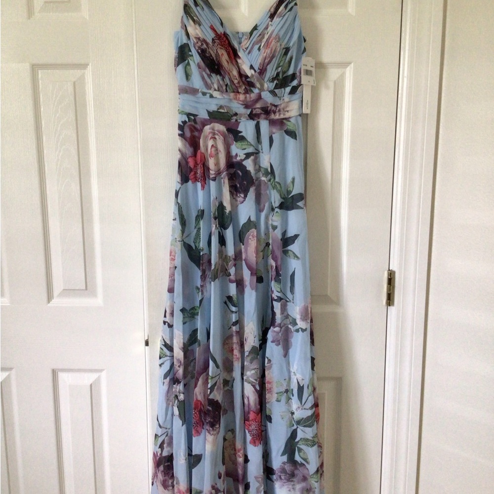 NWT Aqua Floral Maxi Slip Gown